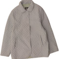 BRUGI Womens Quilted Jacket IT 46 Large Grey Polyester Vintage Brugi and Second-Hand Brugi from Messina Hembry 