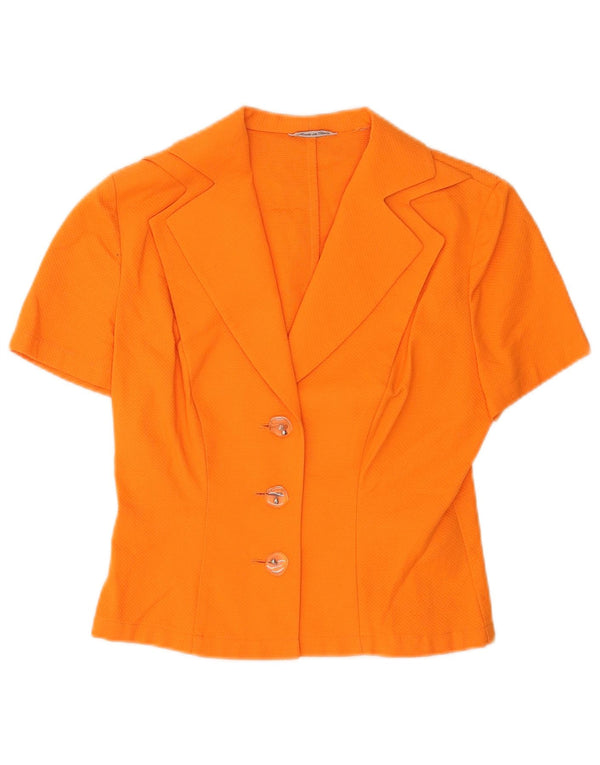 Accento By Marzotto Damen Kurzarm-Cardigan-Oberteil UK 10 Small Orange