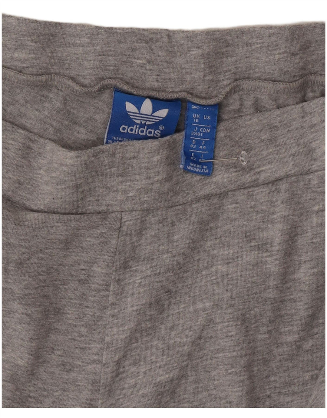 Adidas Womens Graphic Leggings UK 16 Large Grey Cotton