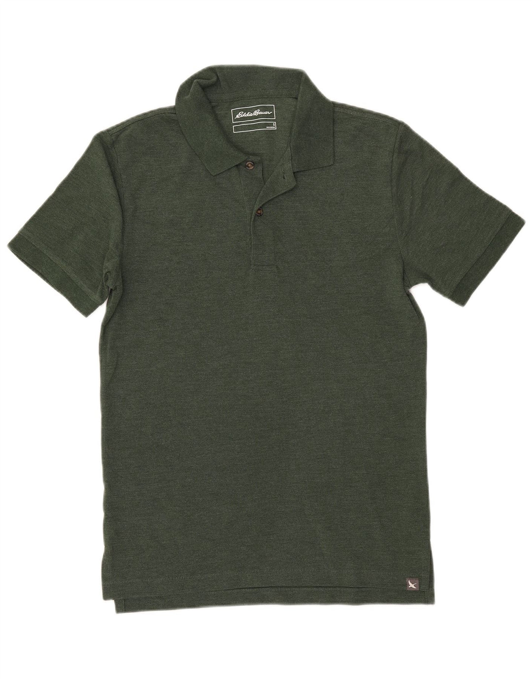 EDDIE BAUER Mens Polo Shirt Small Green Cotton