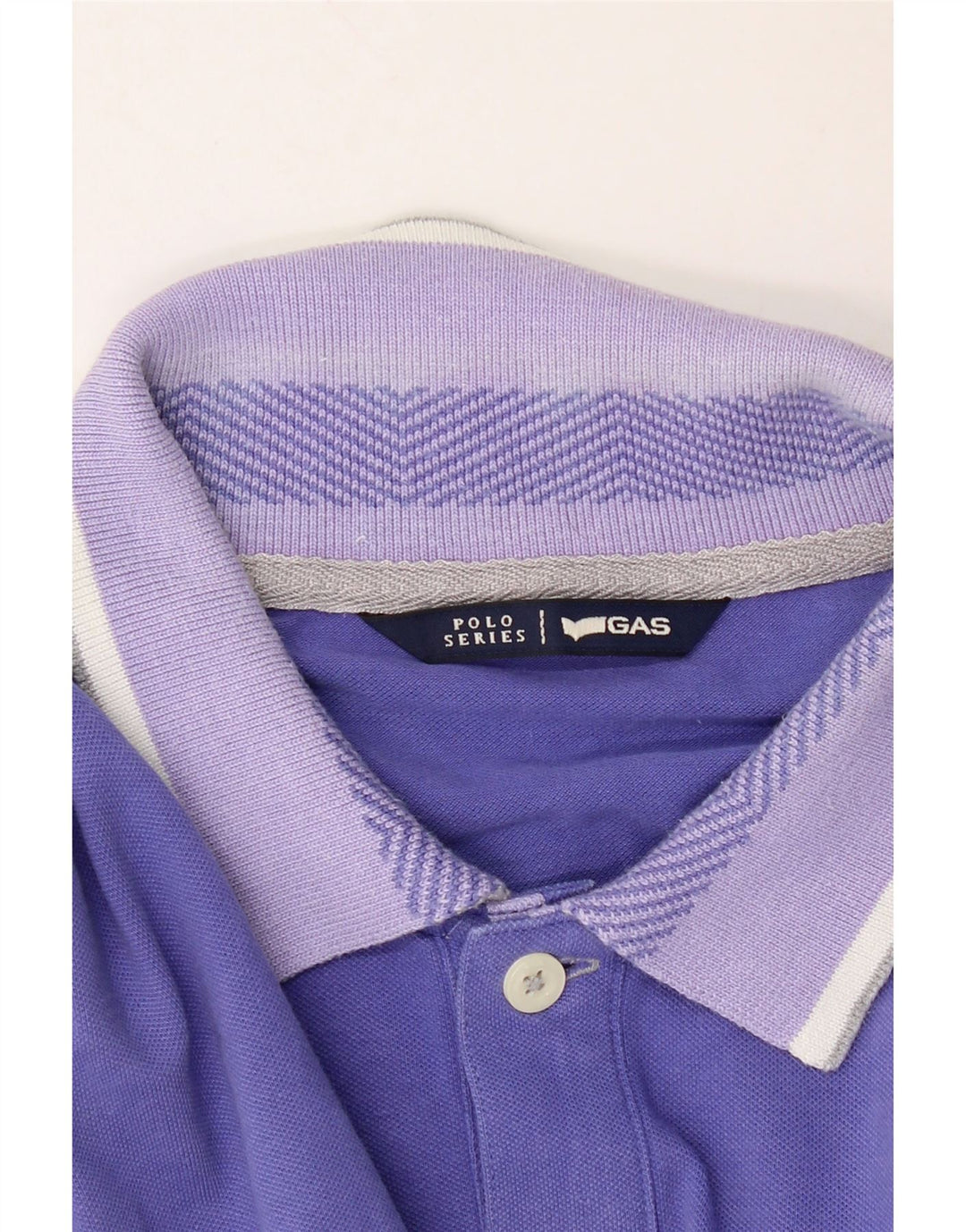 GAS Mens Polo Shirt Medium Purple
