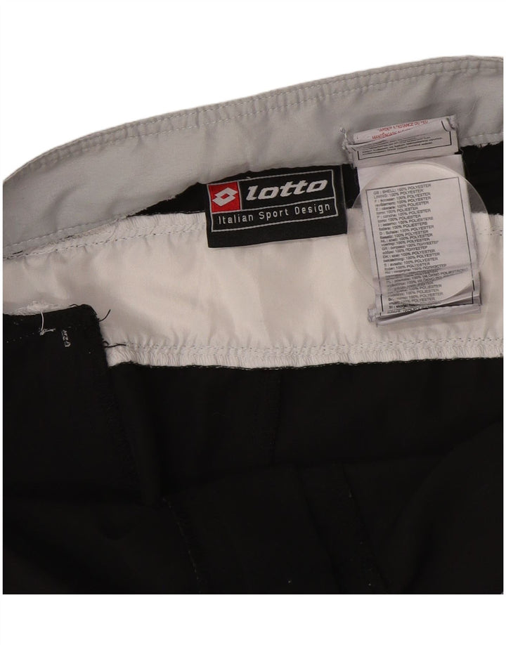 Lotto Mens Graphic Swimming Shorts Large Black Colourblock Polyester