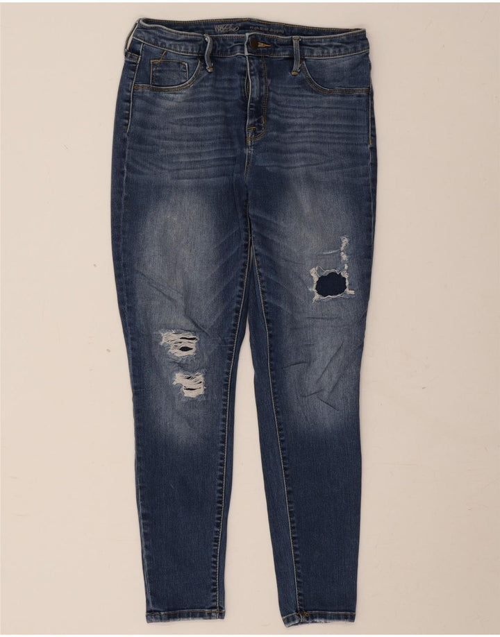 Mossimo Womens Distressed Jegging Jeans US 10 Medium W30 L26 Blue Cotton