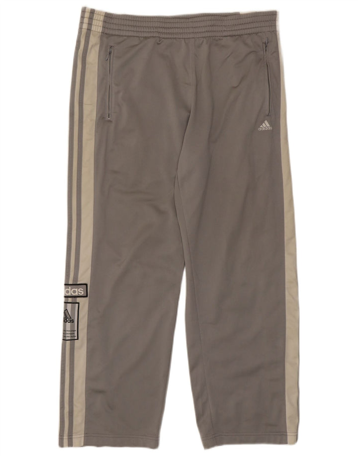 Pantaloni da tuta grafica da uomo Adidas XS poliestere grigio