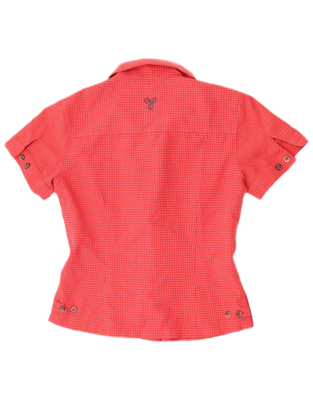 Jack Wolfskin Cămașă cu mânecă scurtă pentru femei UK 8 Small Red Check Poliester