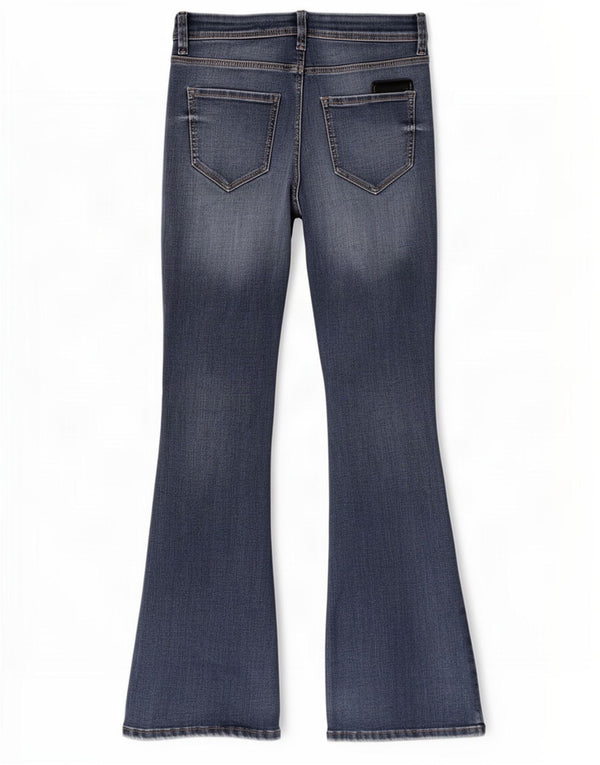 Marks & Spencer Jean évasé slim pour femme UK 12 Medium W30 L31 Bleu Coton