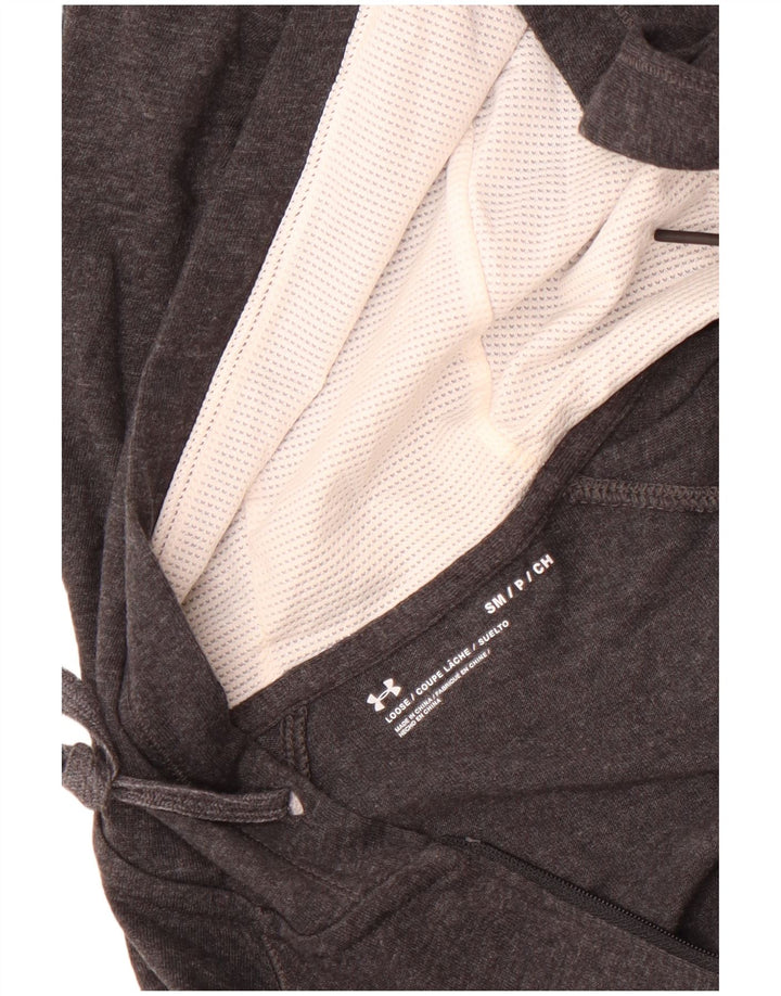 Under Armour Damen Zip Hoodie Pullover UK 10 Small Grau