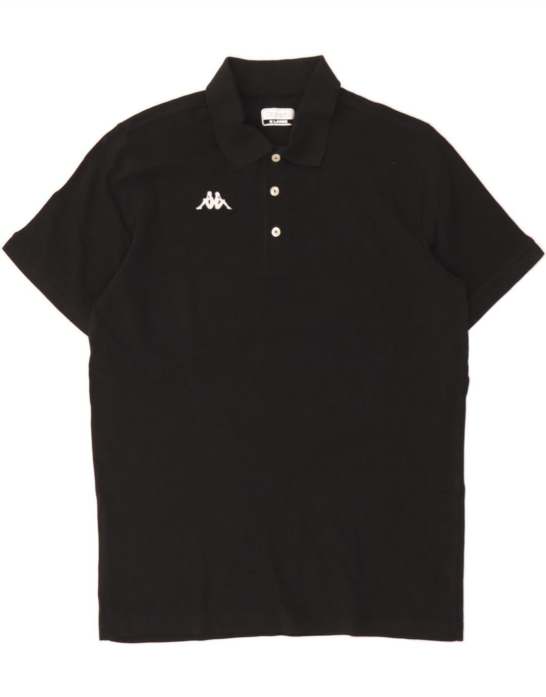KAPPA Mens Polo Shirt XL Black Vintage Kappa and Second-Hand Kappa from Messina Hembry 