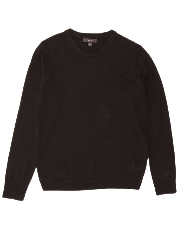Marks & Spencer Mens Crew Neck Jumper Sweater UK 38/40 Medium Grey Acrylic