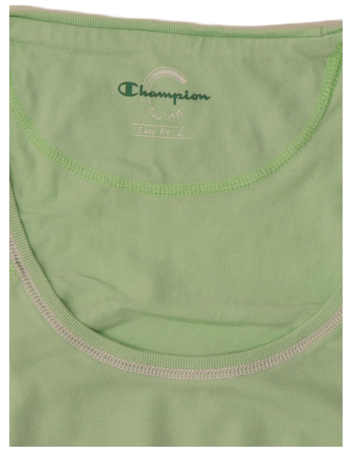 CHAMPION Womens Easy Fit Vest Top UK 14 Large Green
