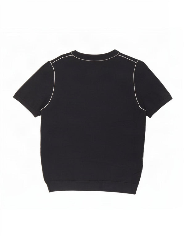 Pulover pentru femeie Zara cu mânecă scurtă, cu gât de barcă, UK 18 XL Bleumarin
