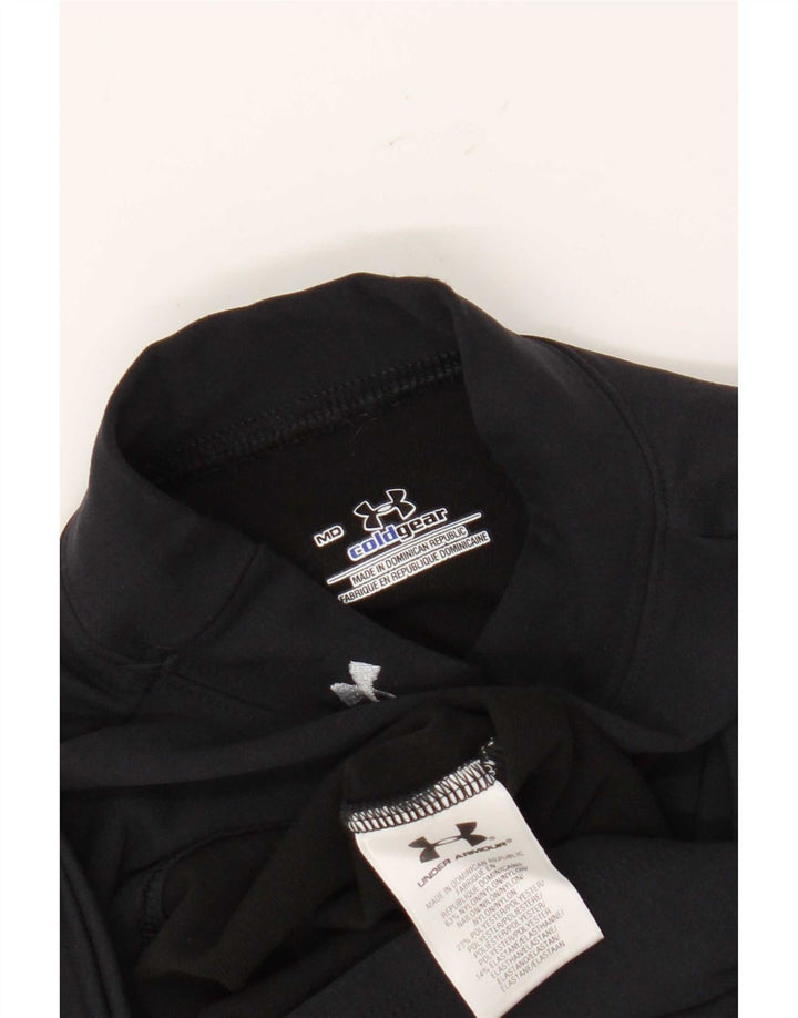 Under Armour Womens Cold Gear Top Long Sleeve UK 12 Medium Black Nylon