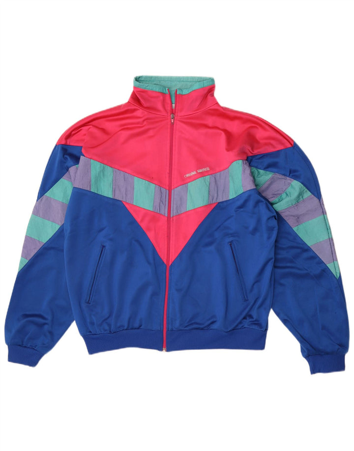 Vintage træningsdragt til mænd Topjakke XL Flerfarvet Colourblock Polyester