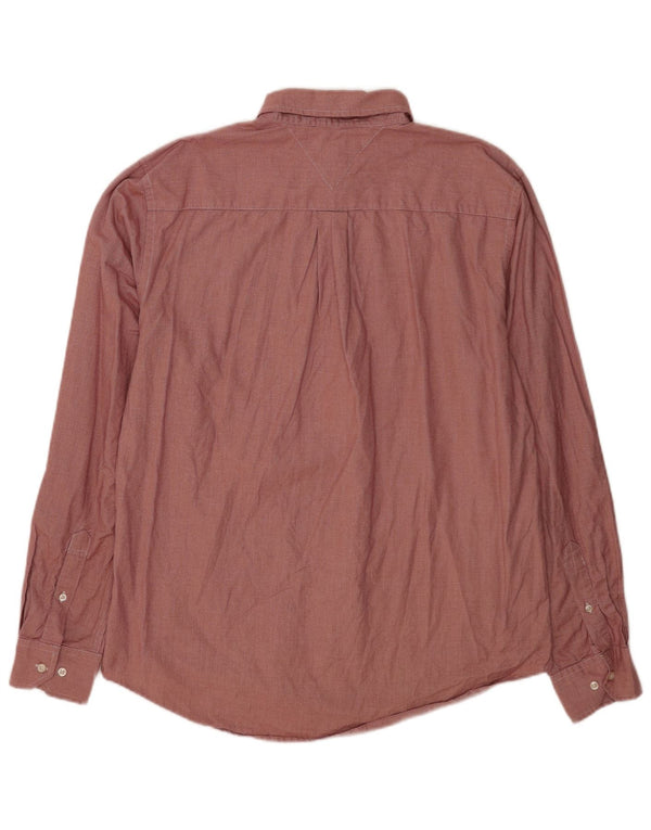 Camicia da uomo su misura Tommy Hilfiger, cotone a quadri rossi grandi