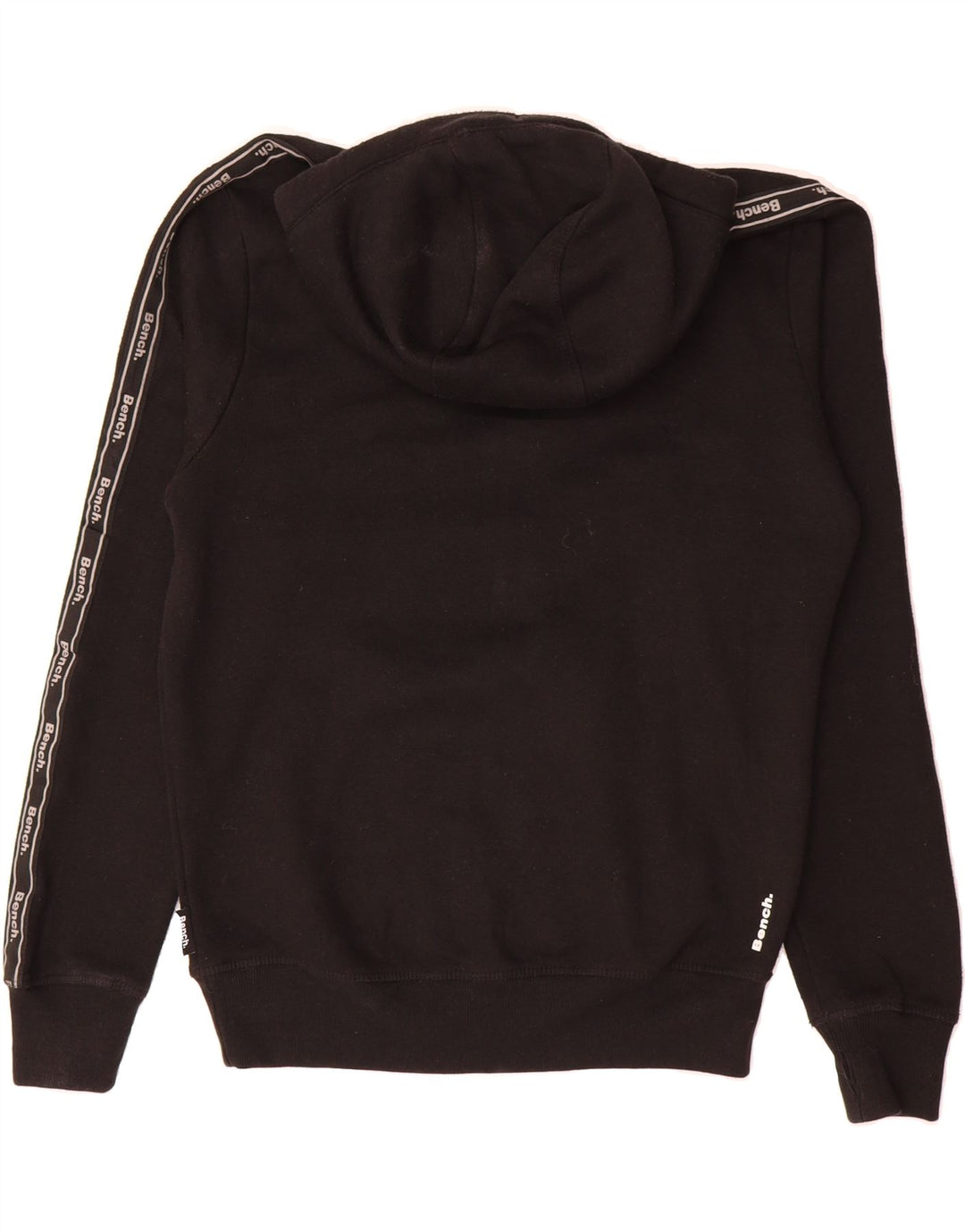 BENCH Mens Graphic Hoodie Jumper Medium Black Cotton Vintage Bench and Second-Hand Bench from Messina Hembry 