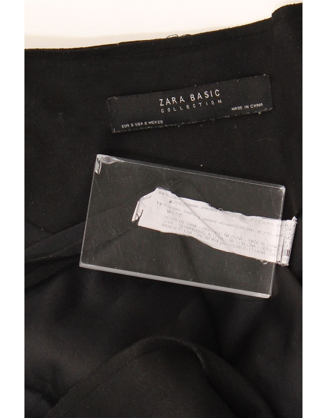 ZARA Dame Oversized 3/4 ærmet åben blazerjakke UK 10 Small Black