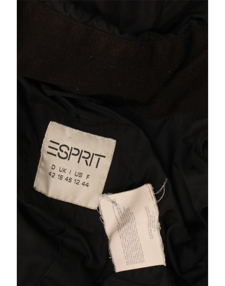 Esprit Dame Hætte Polstret Frakke UK 16 Stor Sort Polyamid