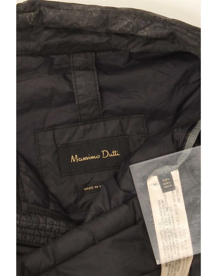 Giacca imbottita da uomo Massimo Dutti UK 40 Large in nylon nero