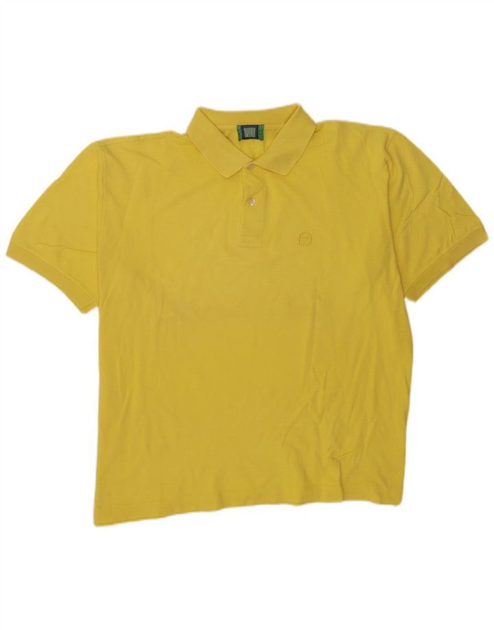 Sergio Tacchini Mens Polo Shirt 2XL Yellow Cotton