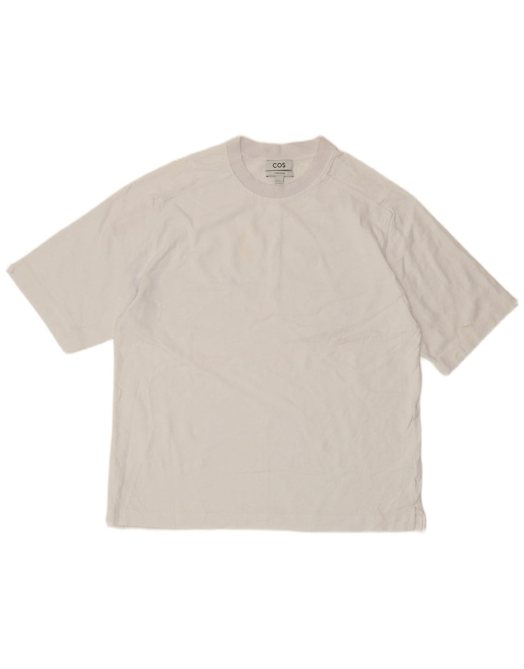 COS Mens Oversized T-Shirt Top Small White Cotton