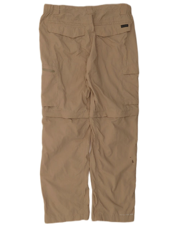 Columbia Mens Straight Cargo Trousers W34 L30 Beige Nylon