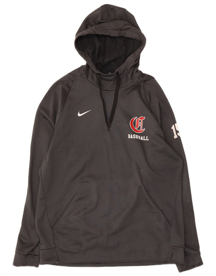 Pulover NIKE pentru bărbați Baseball Graphic Pulover mare, gri, poliester