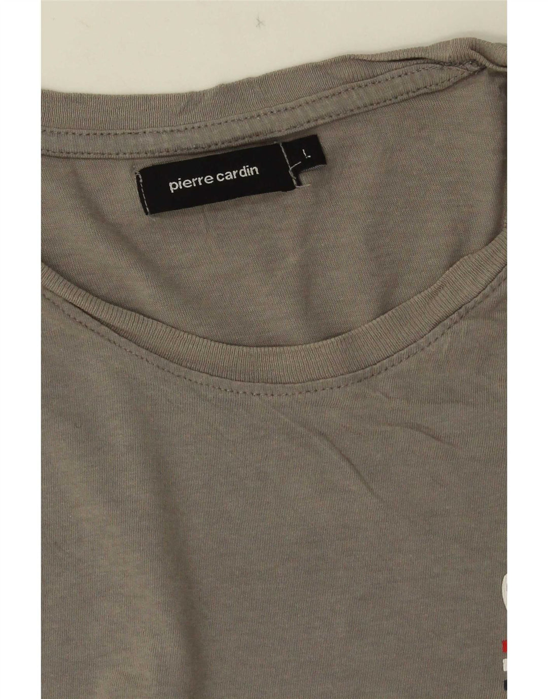 Pierre Cardin Mens Graphic T-Shirt Top Large Grey