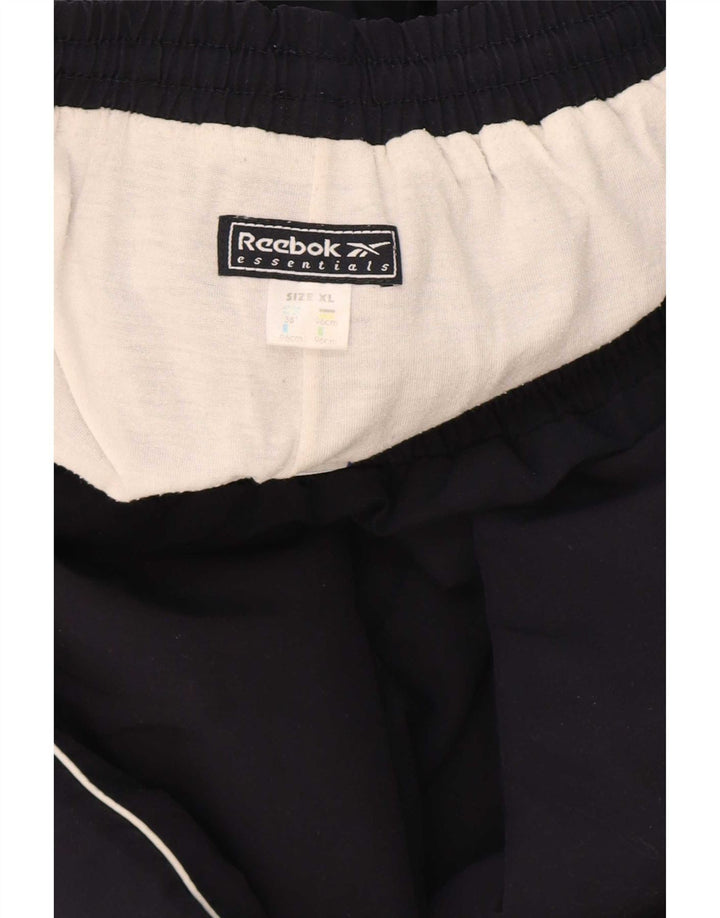 Pantaloni da tuta da uomo Reebok XL blu navy in poliestere