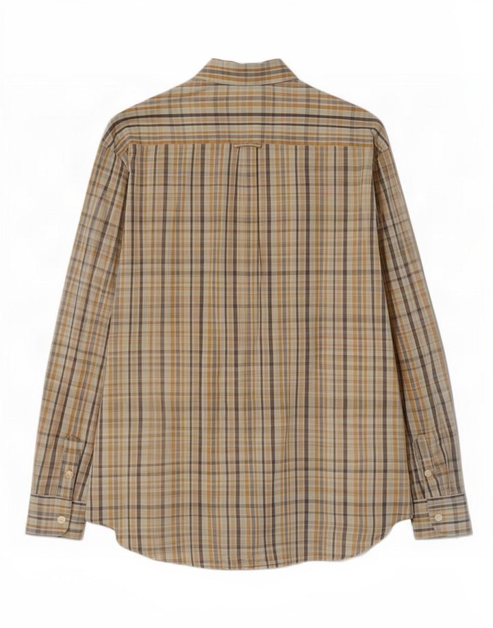Barbour Mens Shirt Large Beige Check