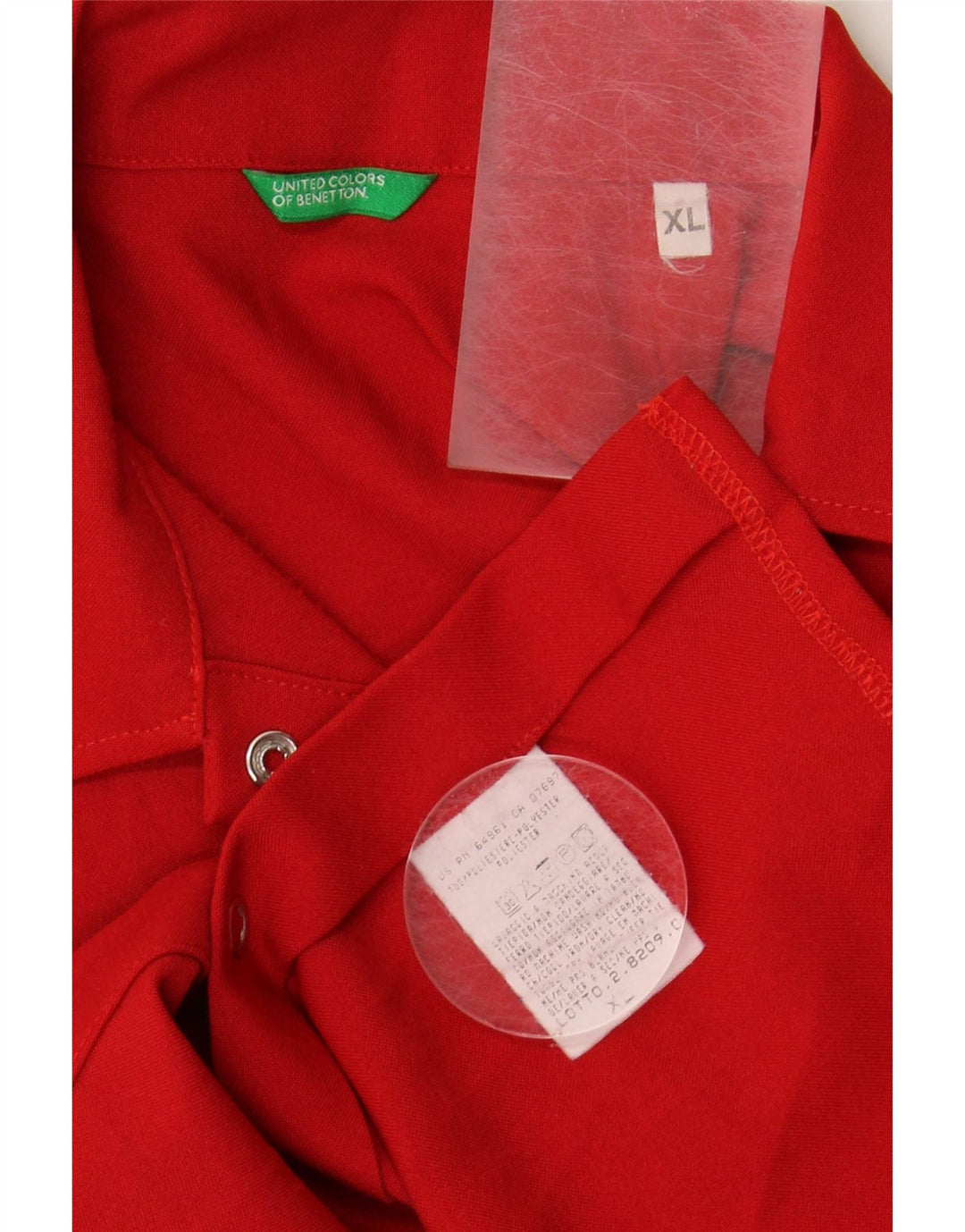 BENETTON Womens Shirt UK 18 XL Red Polyester