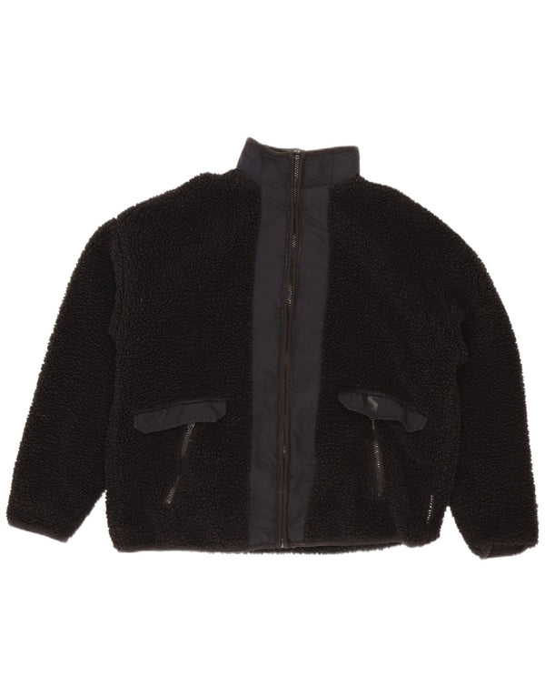 Dunnes Stores Chaqueta polar extragrande para mujer UK 10 Small Poliéster negro