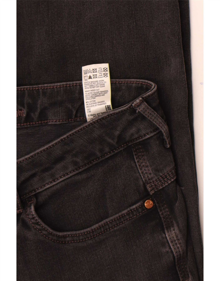 Marks & Spencer Dame Slim Jeans UK 12 Medium W30 L28 Sort Bomuld