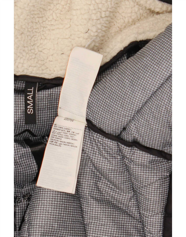 Superdry Womens Hooded Padded Coat UK 10 Small Black Nylon