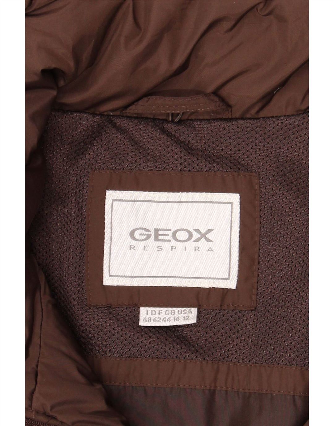 GEOX Womens Respira Padded Coat UK 14 Large Brown