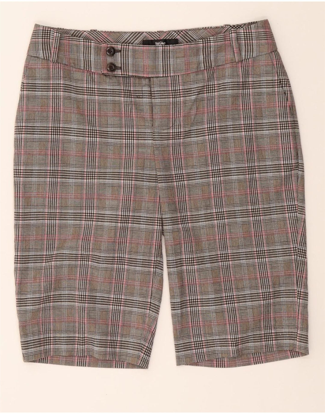 MOSSIMO Womens Chino Shorts US 2 XS W30  Grey Check Polyester Vintage Mossimo and Second-Hand Mossimo from Messina Hembry 