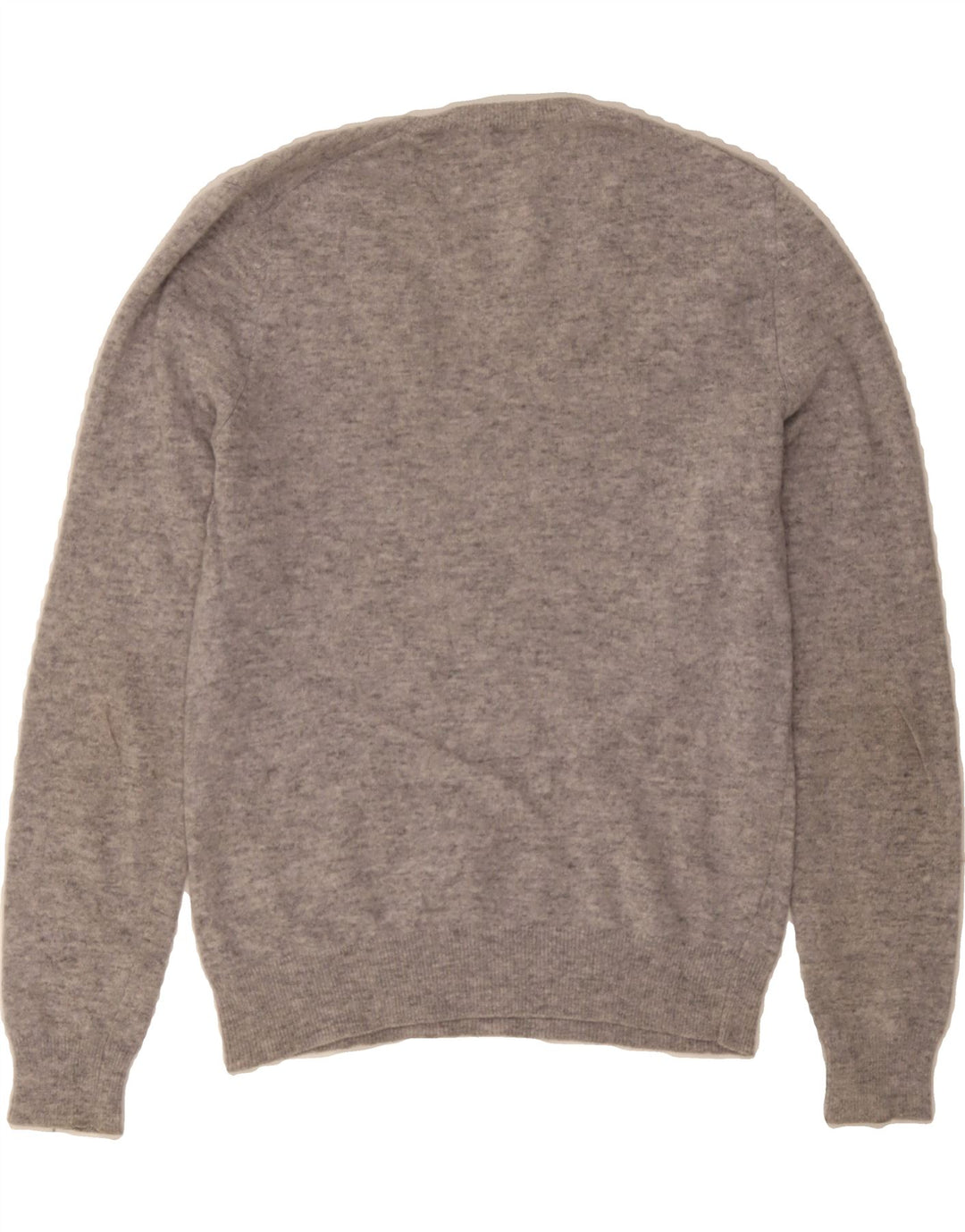 BENETTON Womens V-Neck Jumper Sweater UK 8 Small Grey Vintage Benetton and Second-Hand Benetton from Messina Hembry 