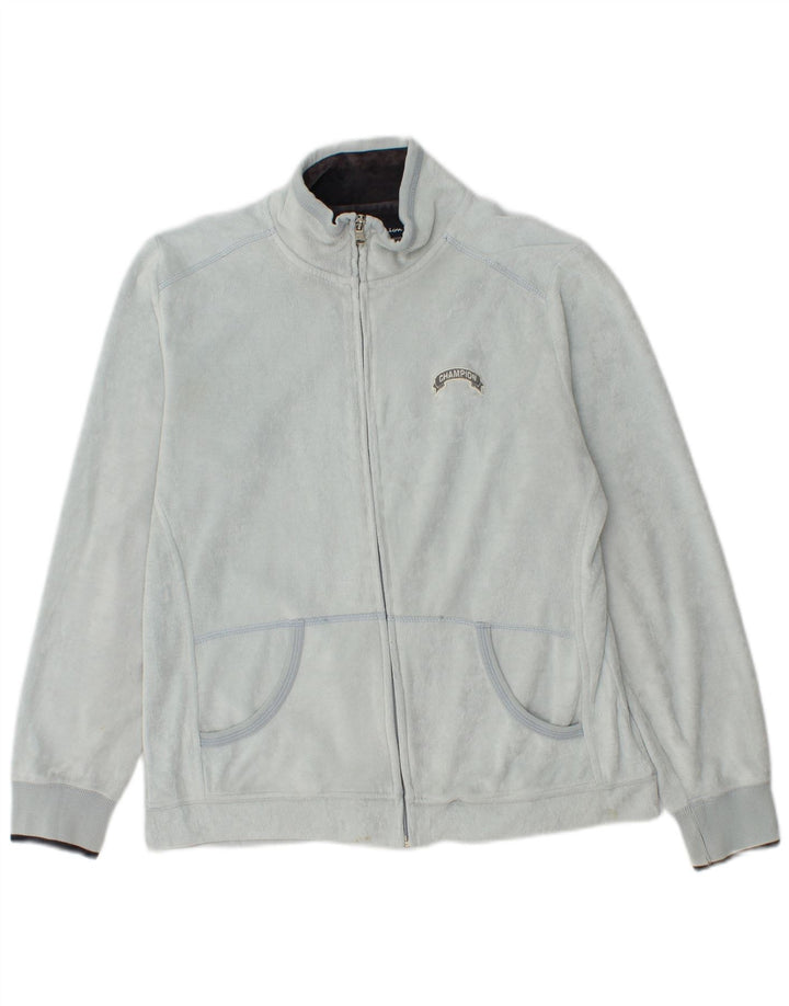 Champion Damen Velours-Trainingsoberteil, Jacke, UK 14, Mittelblau