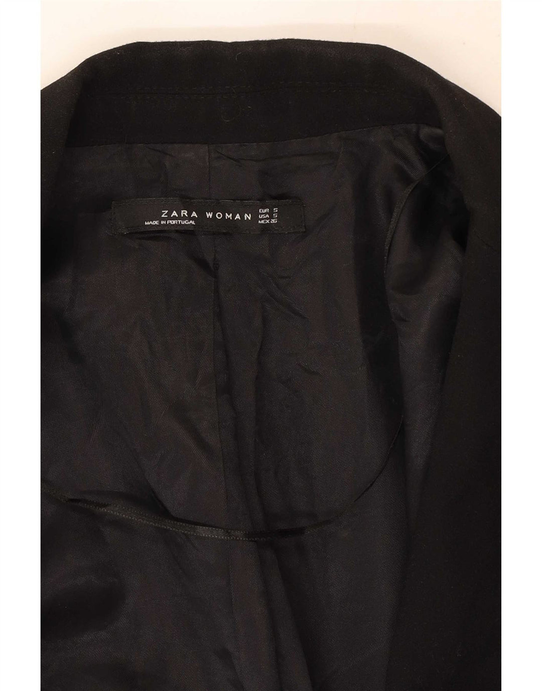 Gilet lungo da donna Zara UK 8 piccolo poliestere nero
