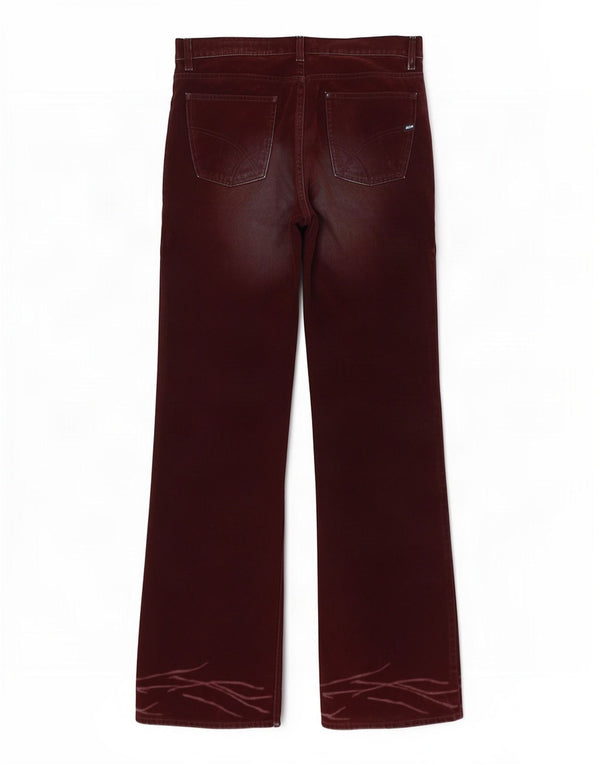 Gas Womens Woodstock Bootcut Jeans W34 L34 Borgonha Algodão