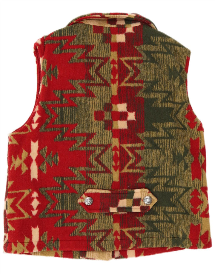 Orvis Womens Gilet UK 14 Medium Red Geometric