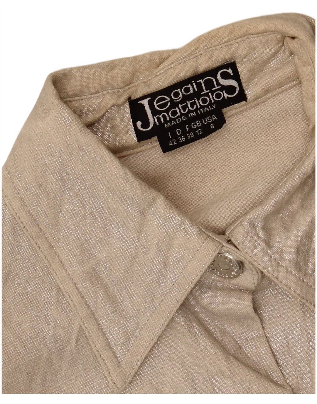 Jegains Mattiolo Womens Bomber Jacket UK 12 Medium  Beige Linen