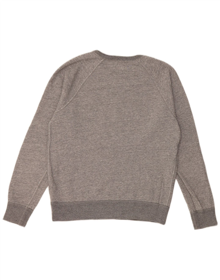 J. CREW Womens Oversized Sweatshirt Jumper UK 10 Small Grey Cotton