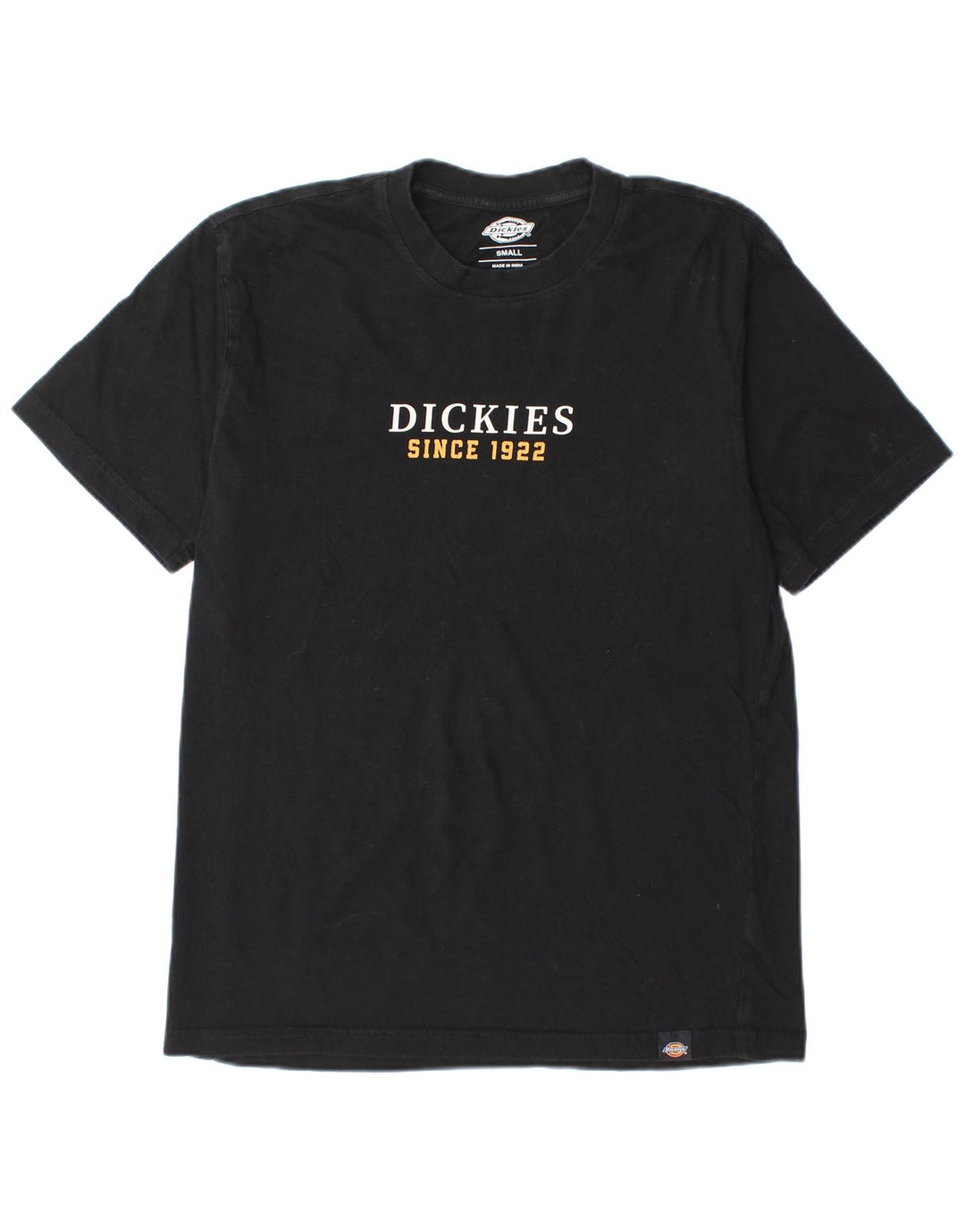 DICKIES T-shirt grafica da uomo con grafica piccola in cotone nero