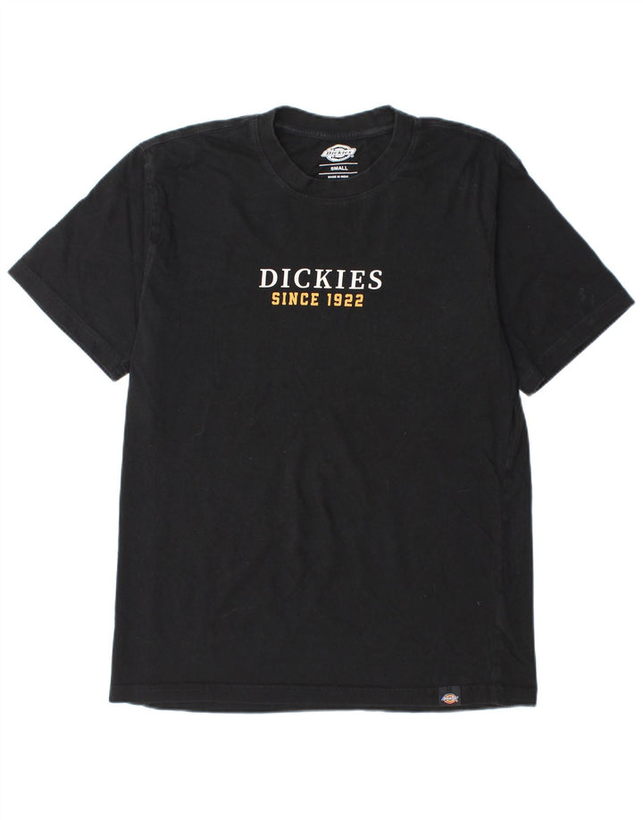 DICKIES T-shirt grafica da uomo con grafica piccola in cotone nero