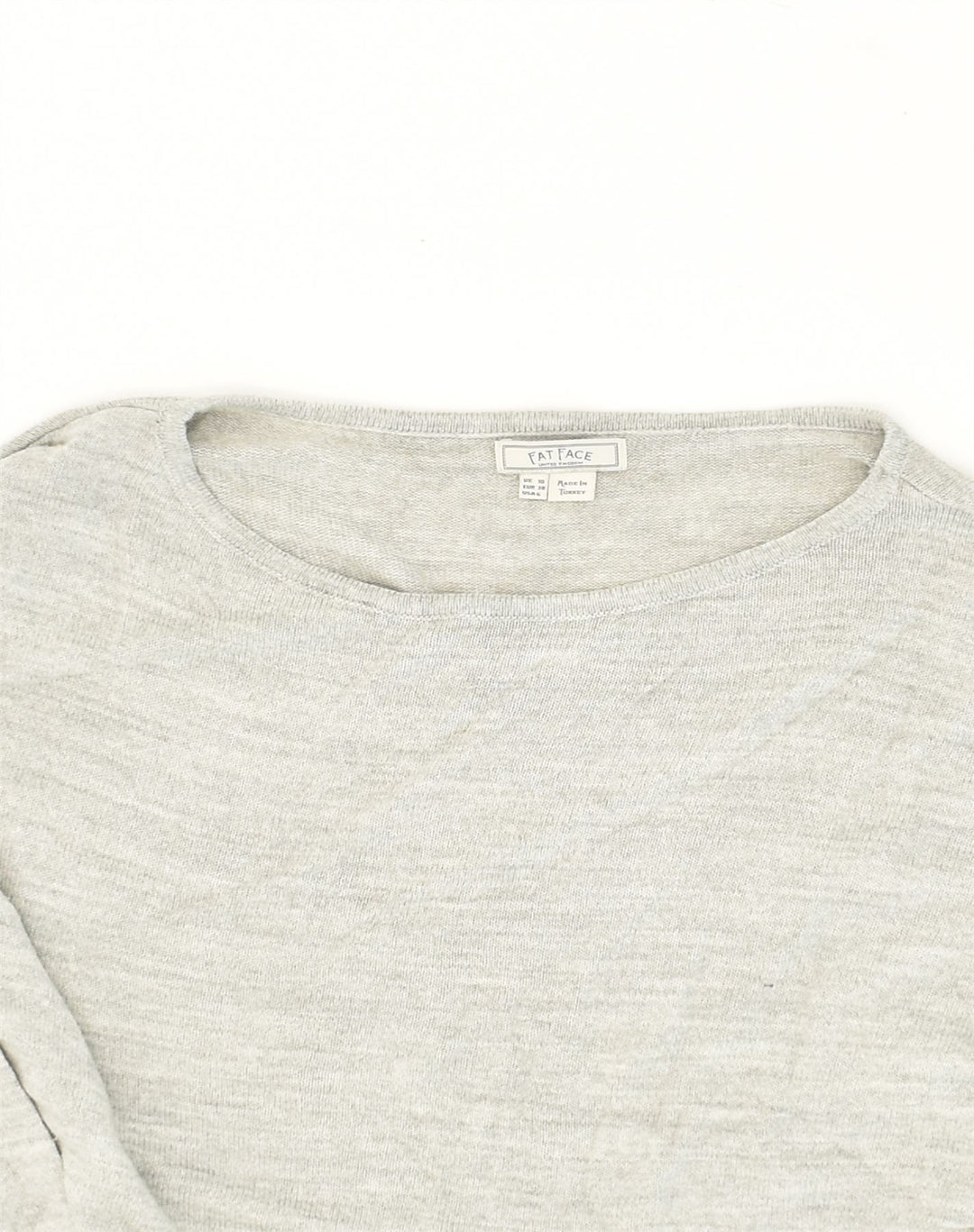 FAT FACE Womens Oversized Crew Neck Jumper Sweater UK 10 Small  Grey | Vintage Fat Face | Thrift | Second-Hand Fat Face | Used Clothing | Messina Hembry 