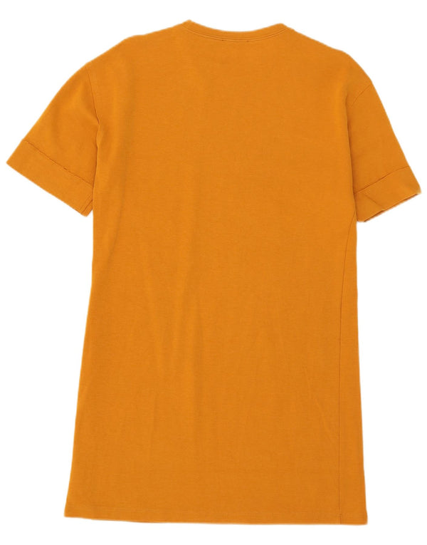 Zara Damen T-Shirt-Kleid UK 10 Small Orange