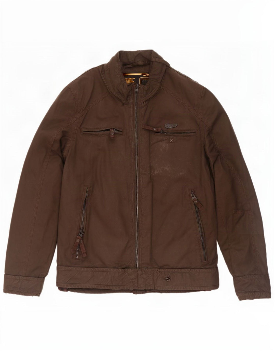 Superdry Mens Bomber Waxed Cotton Jacket UK 40 Large Khaki