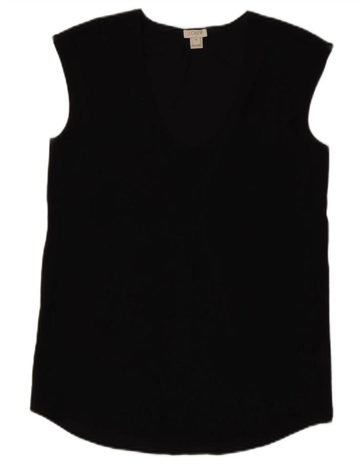 J. CREW Womens Sleeveless Blouse Top US 00 2XS Black Polyester