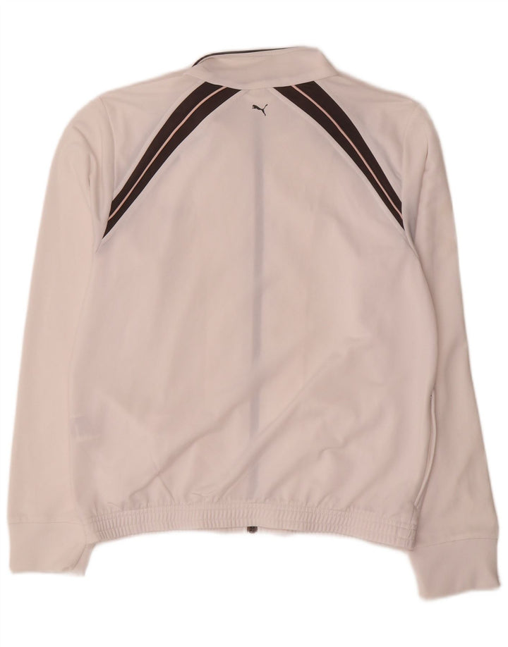 Giacca da tuta da donna Puma UK 14 Large Bianco Colourblock Poliestere