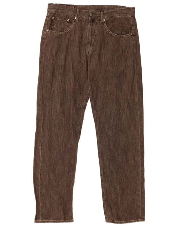 Jeans dritti da uomo Marlboro Classics W33 L30 cotone marrone